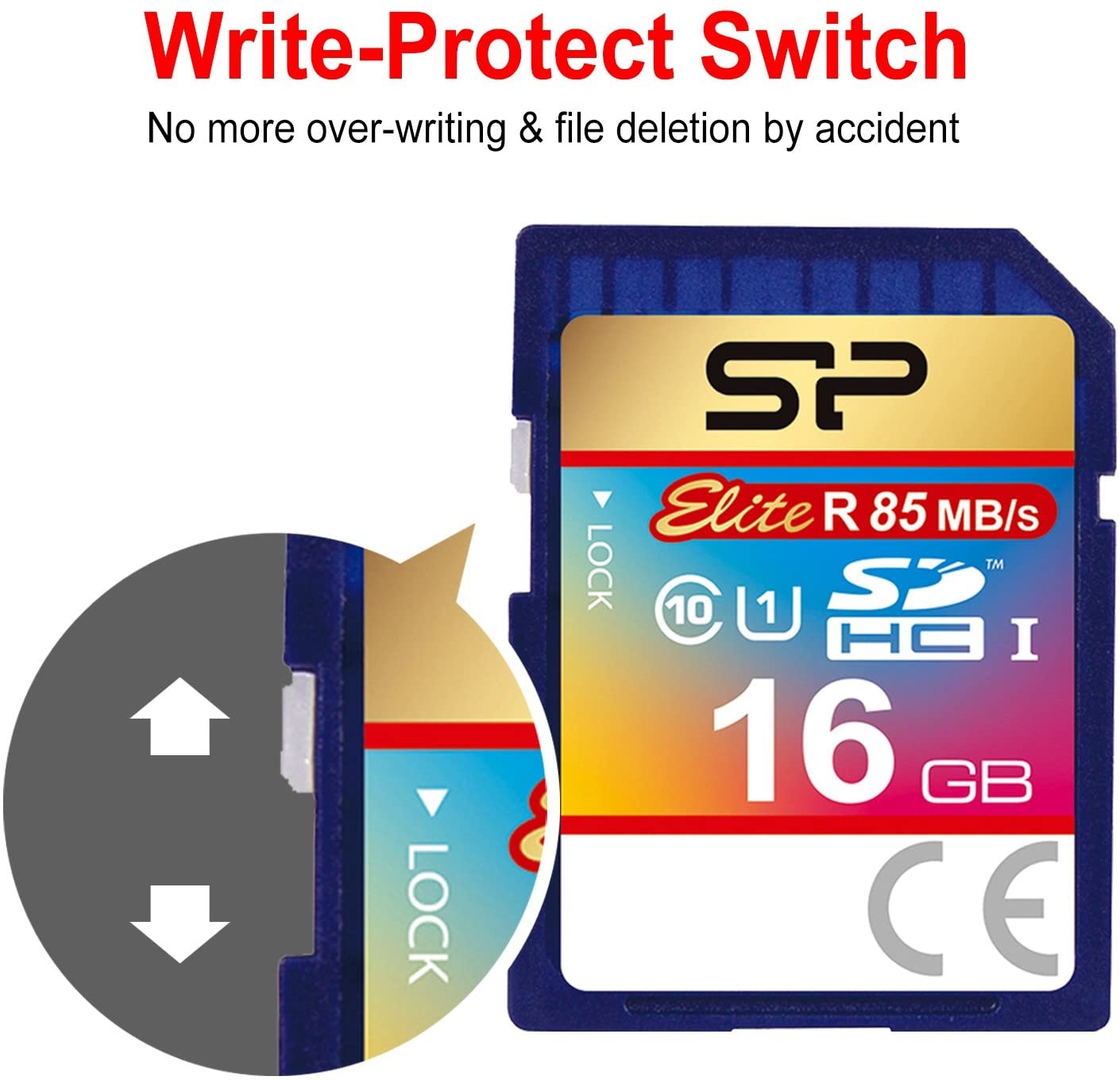Silicon Power 16GB SDHC R85MB/s C10 UHS-1 Elite Memory Card (SP016GBSDHAU1V10)