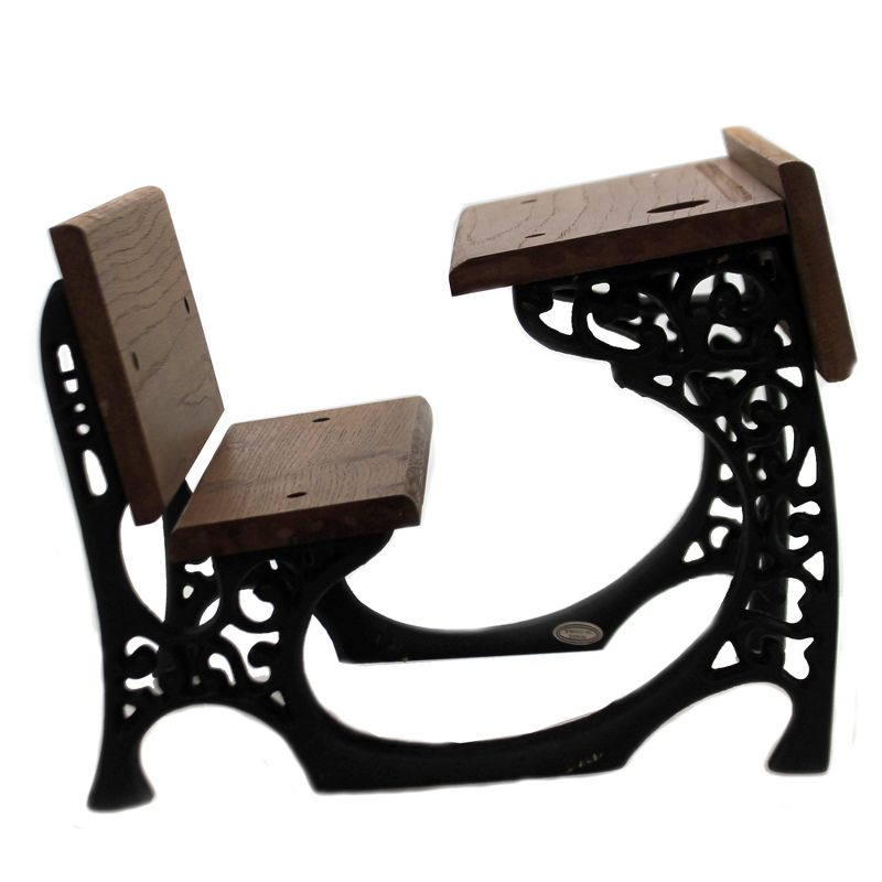 Home Decor 9.0" School Desk Iron Wood Displayer  -  Decorative Figurines
