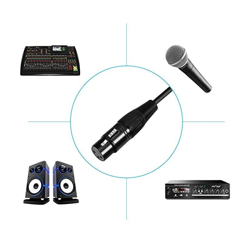 XLR to RCA Female Adapter  RCA to XLR Female Short Cable Converter Gender Changer Audio Connector Coupler for Mixer Recorder amplifiers etc