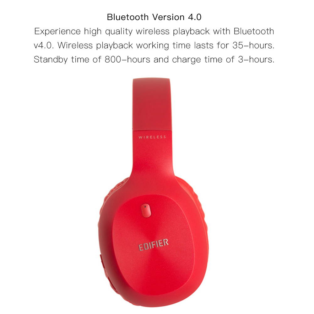 Edifier W800BT Stereo Bluetooth 4.0 Headset Wireless Bluetooth Headset Music Computer Noise Reduction HIFI Headset Call