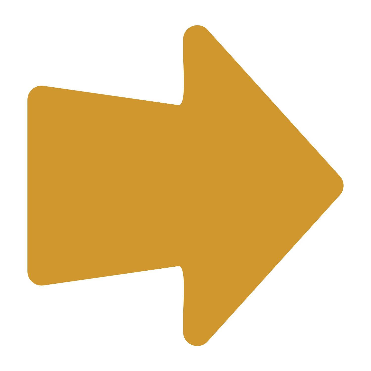 LiteMark 4 Inch Orange Round Arrow Decals - Pack of 18