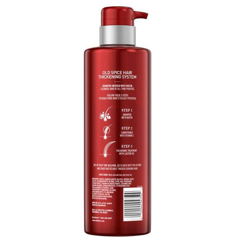 Old Spice Thickening System Shampoo for Men Infused with Biotin - 17.9 fl oz