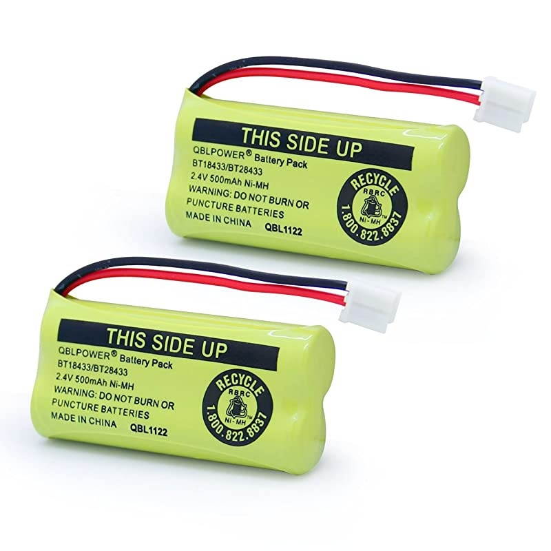 24V Rechargeable Battery Compatible with ATT Vtech Phones BT18433 BT184342 BT28433 BT284342 BT8300 BATT6010 BT1011 BT1018 BT1022 BT1031 89132600008913300100CPH515DPack of 2
