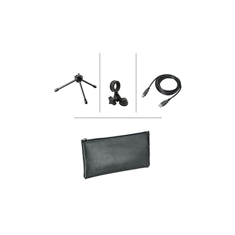 AT2020USB Plus Cardioid Condenser USB Microphone, Black (Renewed)