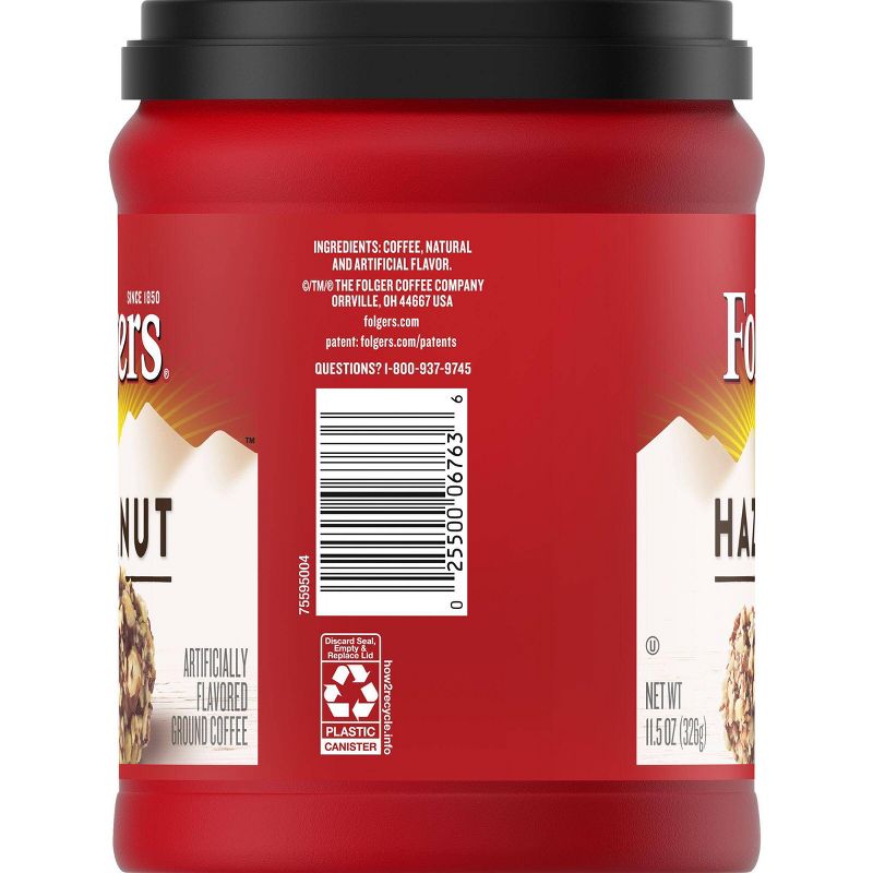 Folgers Flavors Hazelnut Mountain Grown Medium Roast Ground Coffee - 11.5oz