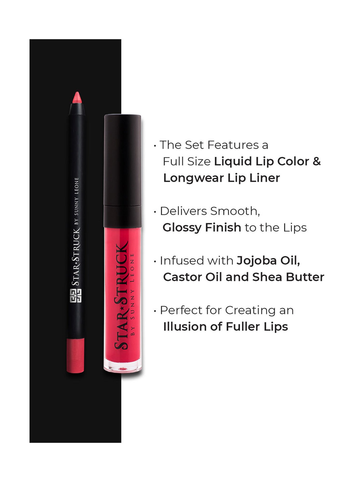 StarStruck By Sunny Leone Liquid Lip Color & Lip Liner Wild Cherry