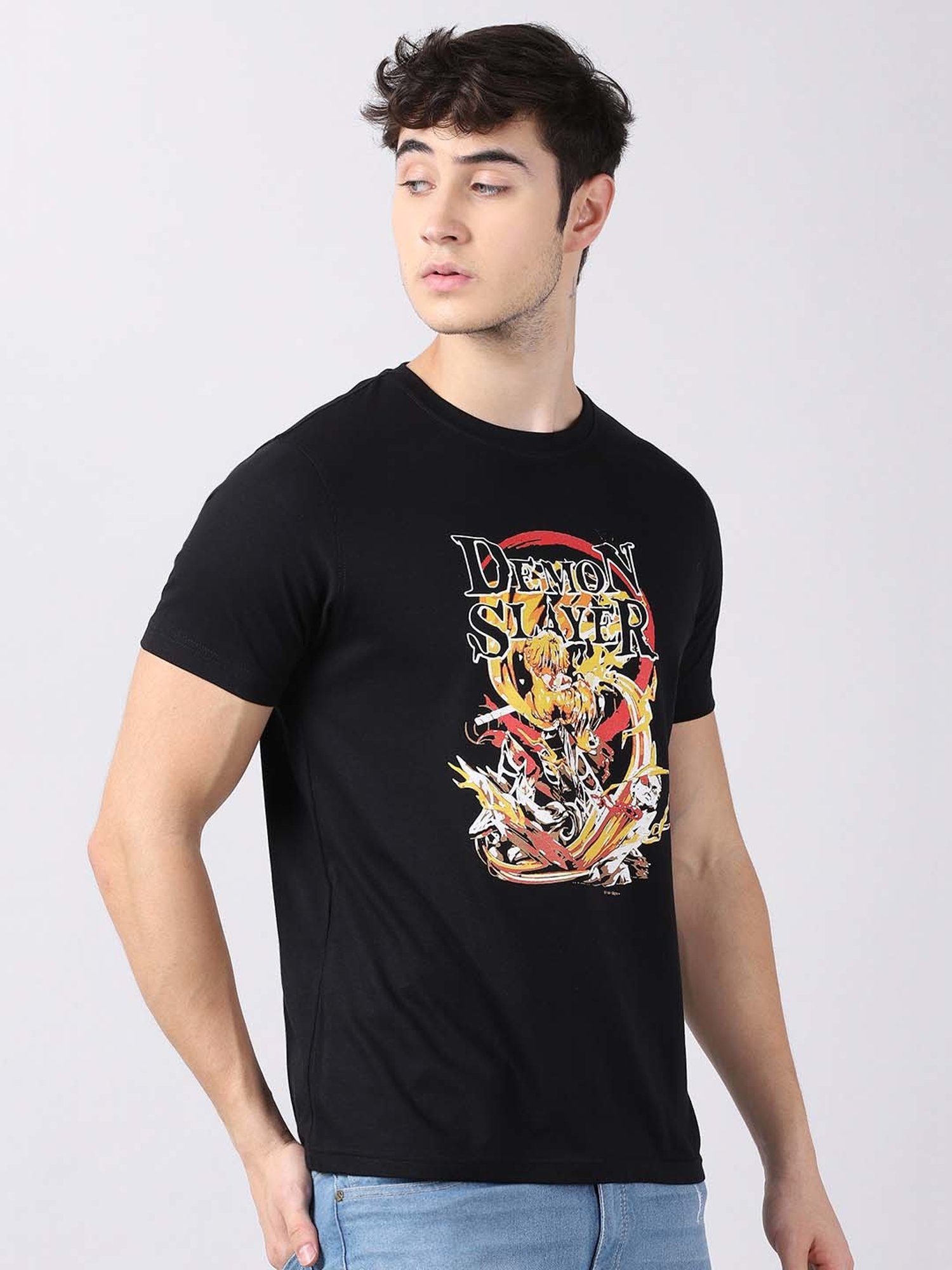 Bushirt Black Cotton Crew T-Shirt