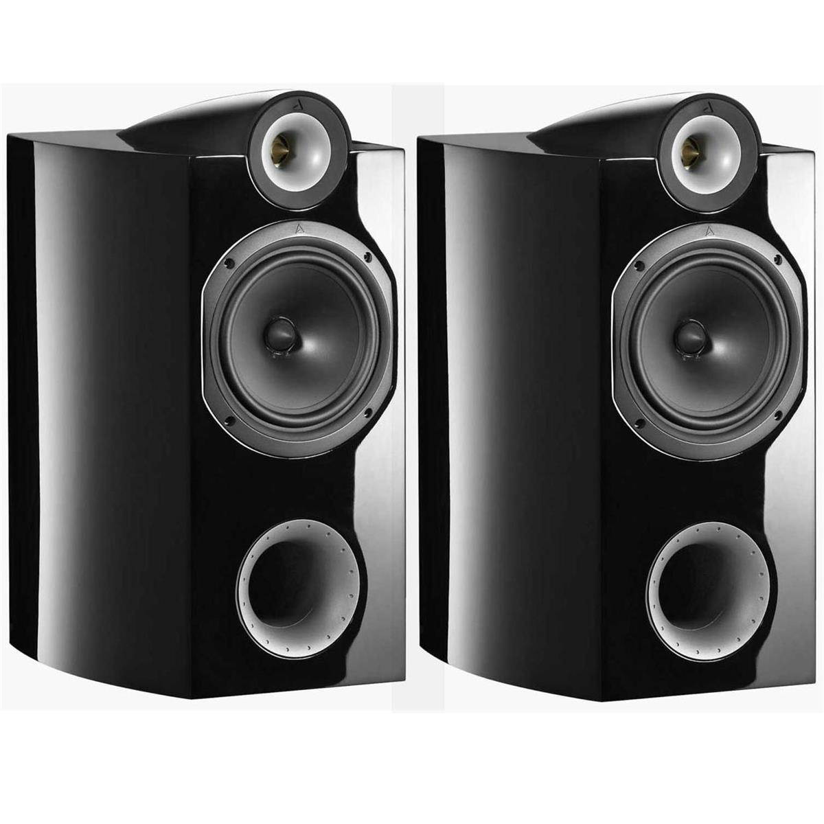 Triangle 2 Pack Genese Trio HiFi Bookshelf Speaker, Black, SINGLE