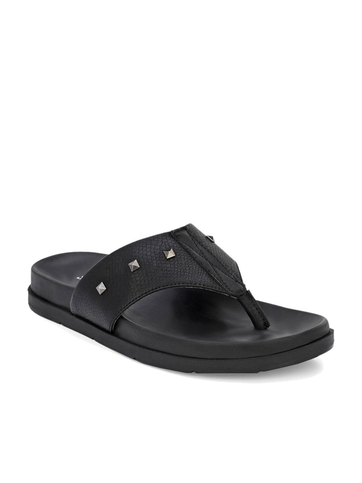 San Frissco Men's Black Thong Sandals