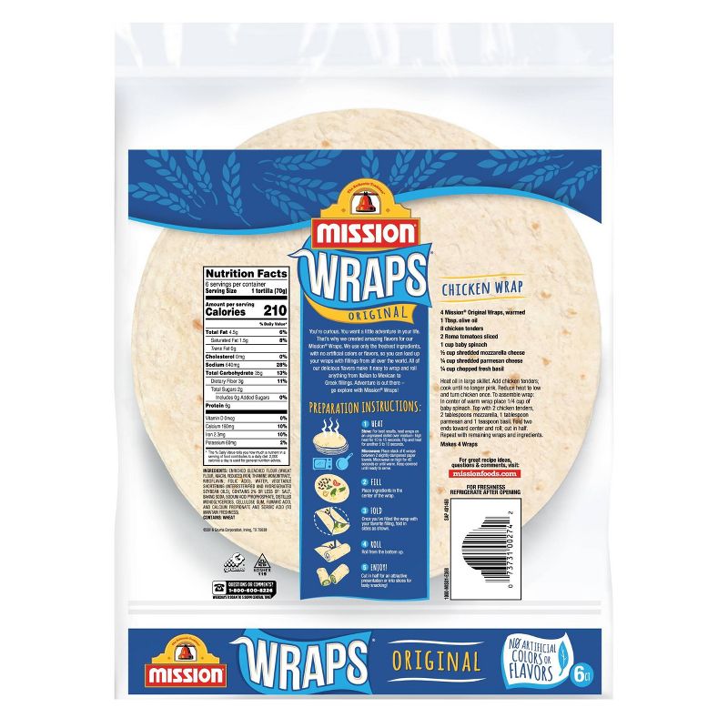 Mission Original Wraps - 15oz/6ct