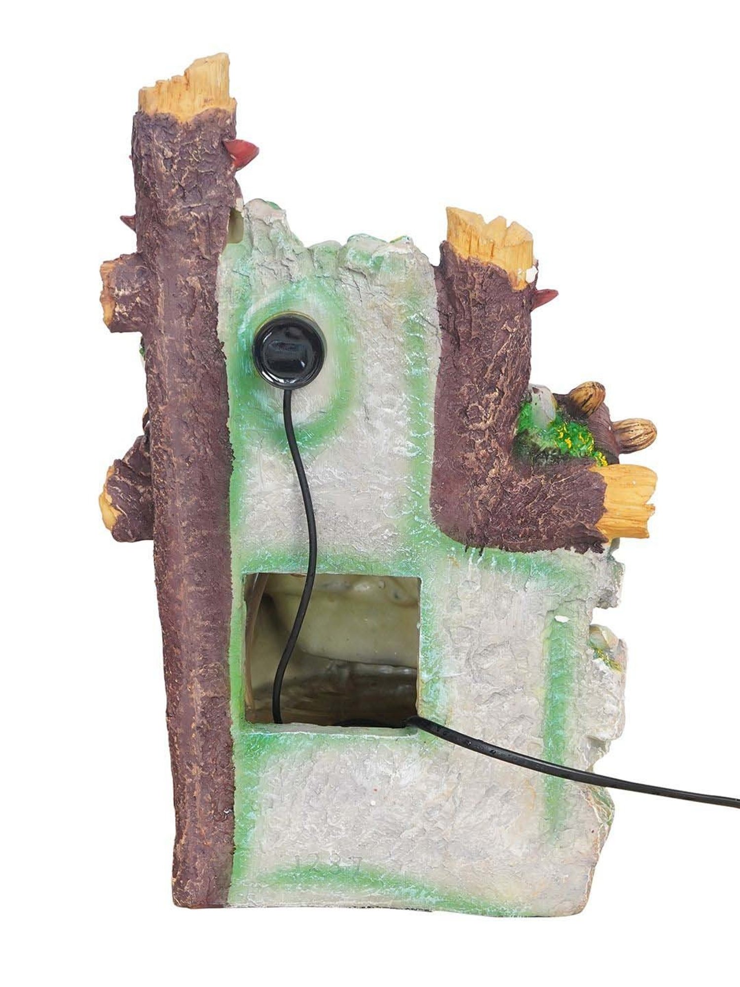 CHRONIKLE Multicolor Polyresin Well Bucket Design 2 Steps Waterfall Fountain