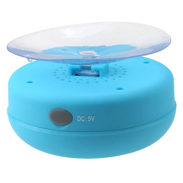 AGPtek Bluetooth Speaker, Waterproof Wireless Hand-free Shower Speaker Compatible with All Bluetooth Devices for Shower Bathroom Pool  Boat Car Beach-Blue