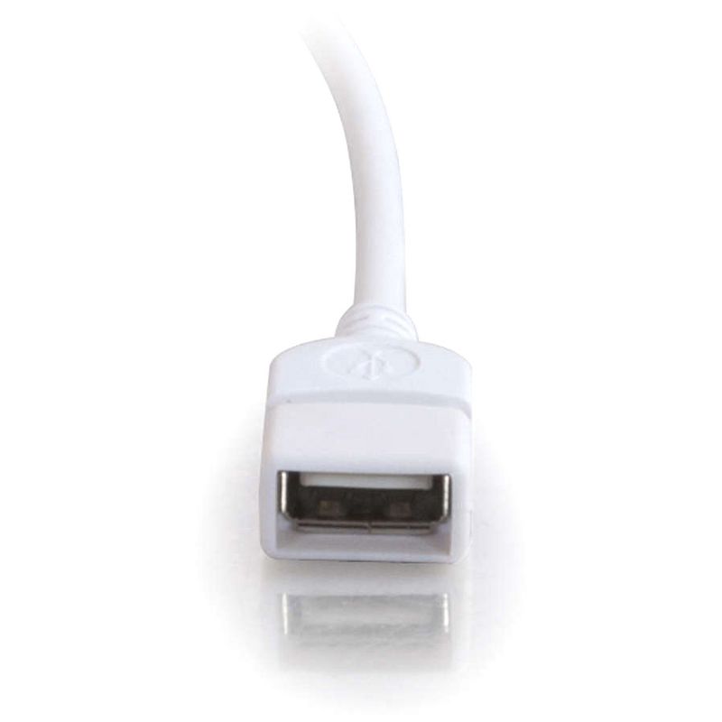 C2G 3m USB Extension Cable - USB 2.0 A to A - Male to Female - 10ft White - Type A Male - Type A Female - 9.84ft - White