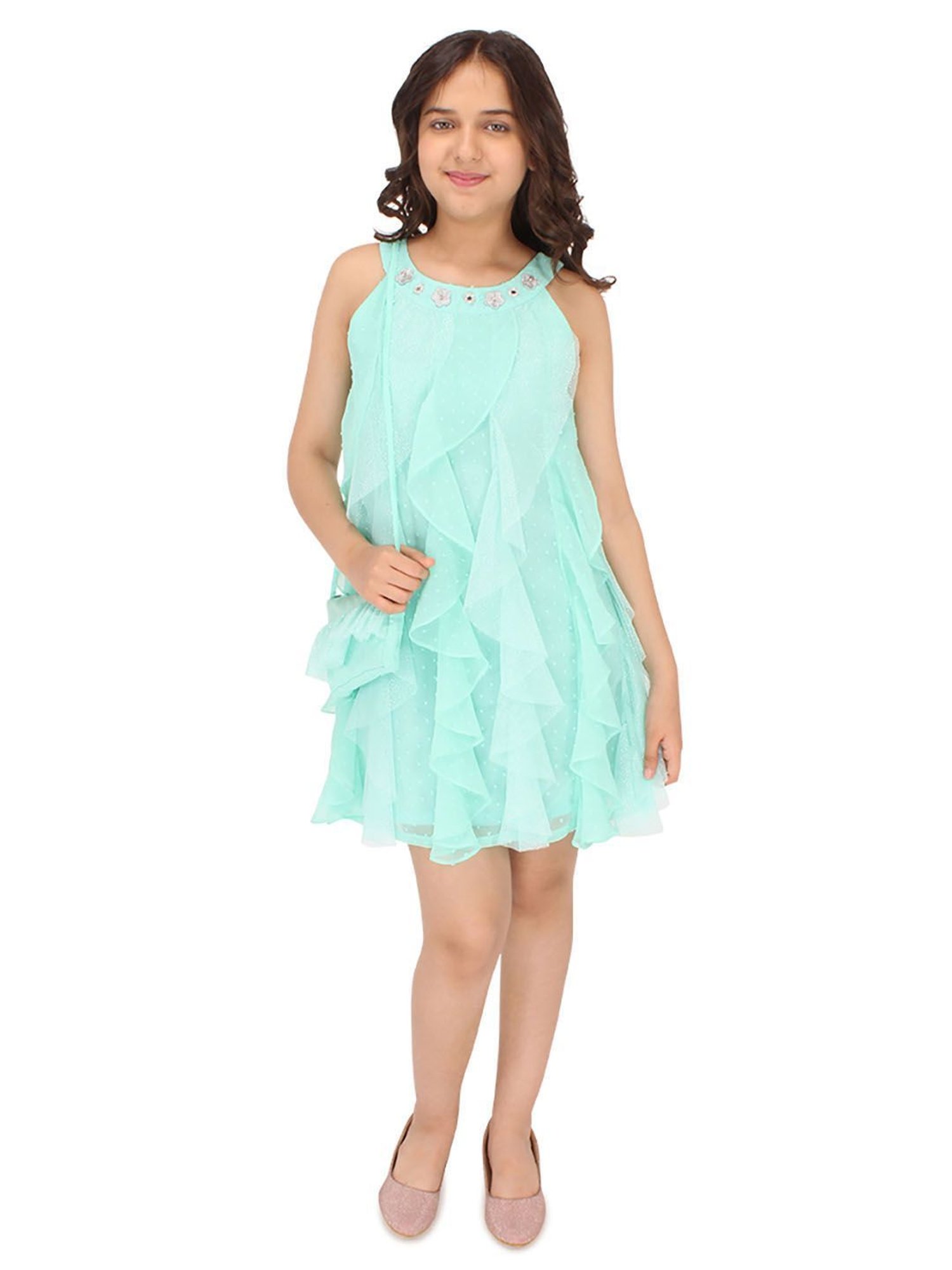 Budding Bees Kids Multicolor Floral Print Dress