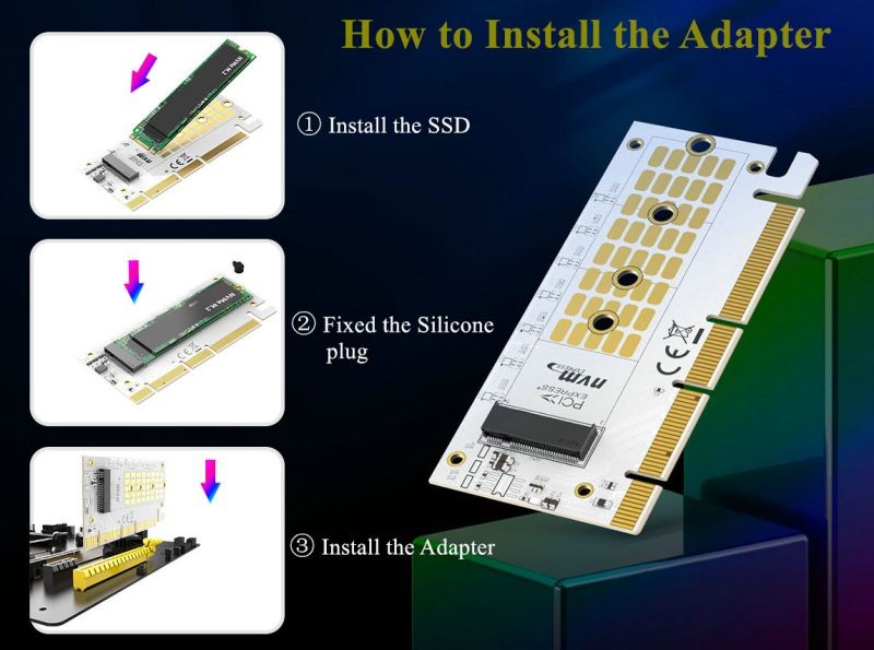 MAIWO M.2 expansion card KT058A  NVMe SSD  to PCIe 3.0 X16/X8/X4 adapter M Key Converter Card Support 2230 2242 2260 2280,Compatible with Windows 7/8/10 & Linux ,BTC accessories