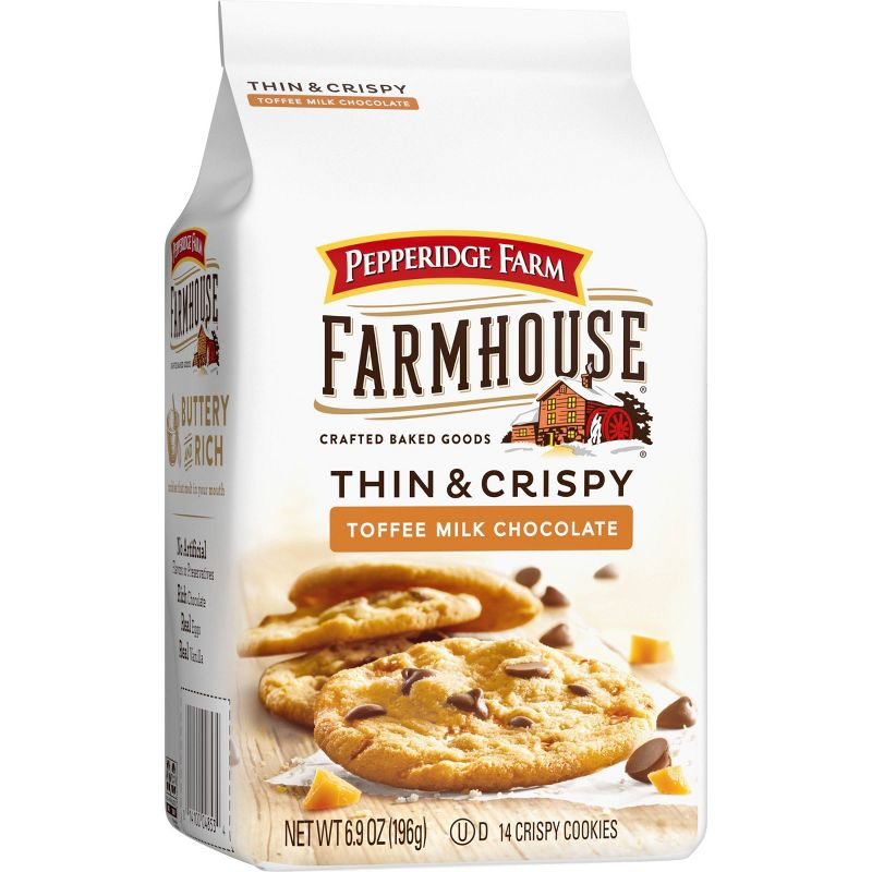 Pepperidge Farm Farmhouse Thin & Crispy Toffee Milk Chocolate Cookies - 6.9oz