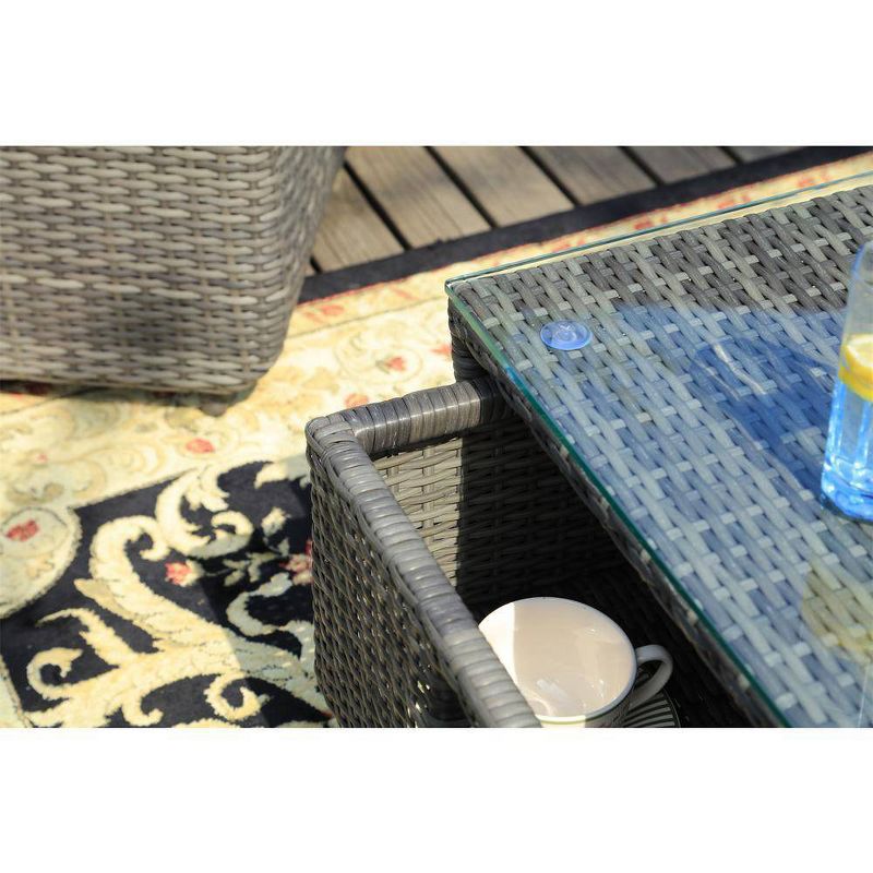 Pocahontas 5pc Wicker Patio Conversation Set - Direct Wicker