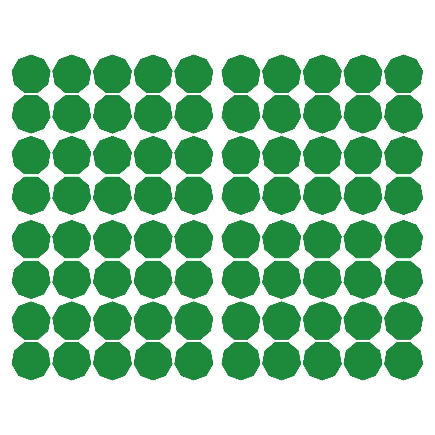 LiteMark 2 Inch Blue Nonagon Decals - Pack of 80