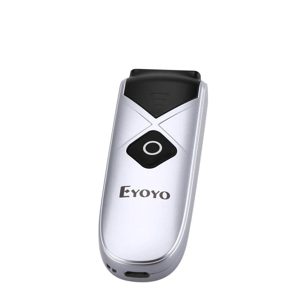Eyoyo CCD Bluetooth Barcode Scanner, Mini Wireless Barcode Reader with USB Wired/2.4G/Bluetooth Connection Portable 1D Image Scanner Support CCD Screen Scanning for iPad, iPhone, Android, Tablets, PC