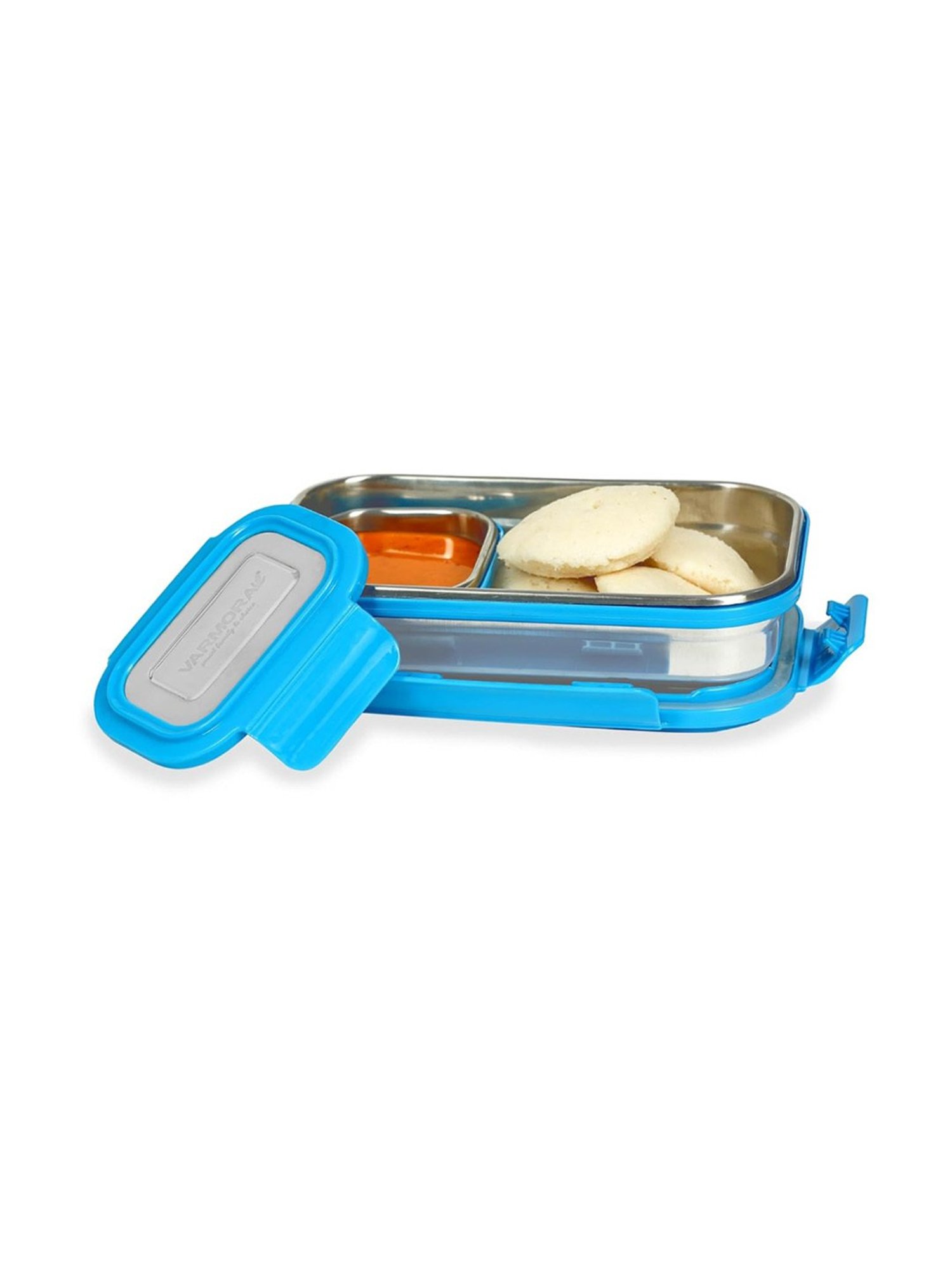 Varmora Blue Stainless Steel Lunch Box - Set of 2