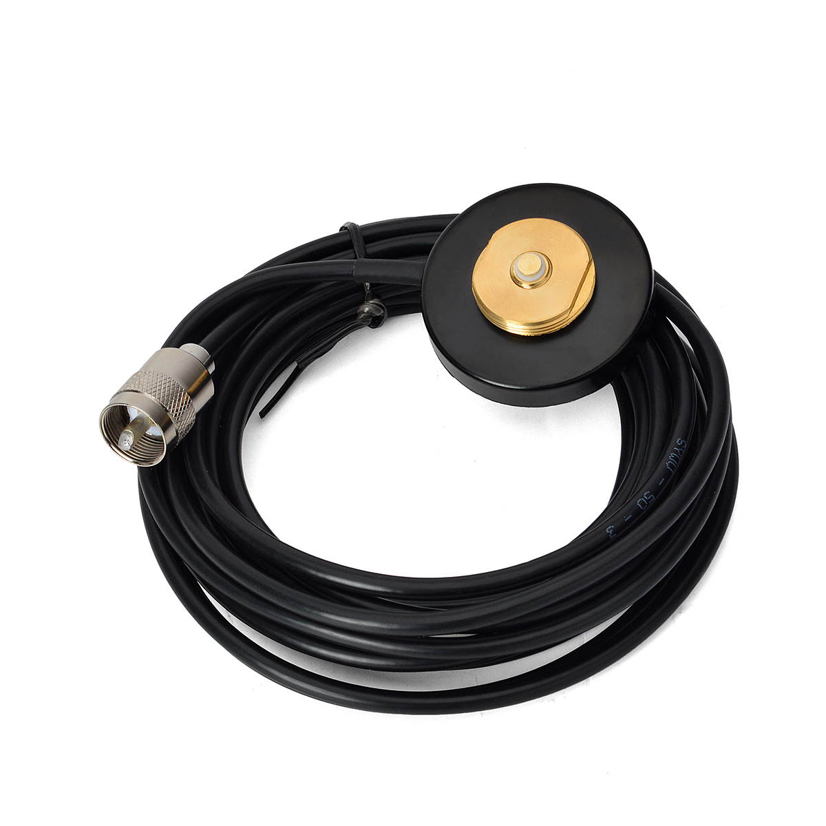 NMO Mount Magnetic Base with 5M/16.4ft Coaxial Cable for Bus Car Amateur CB Mobile Radio Antenna