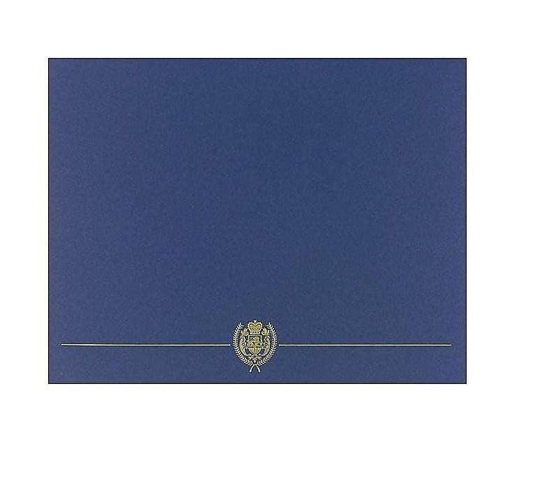 Great Papers Classic Crest 9.38" x 12" Certificate Covers Navy 408775