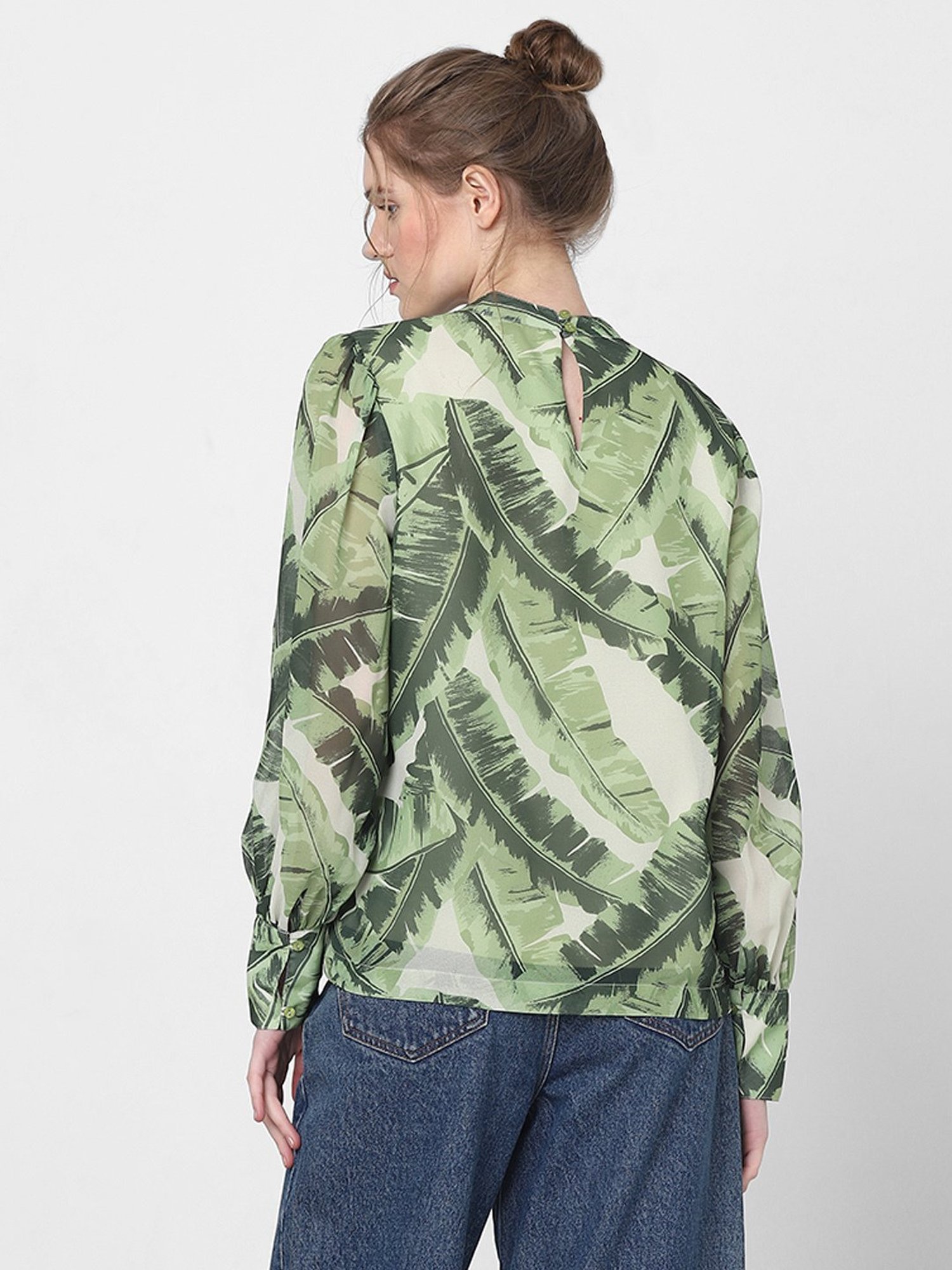 Vero Moda Green Printed Top