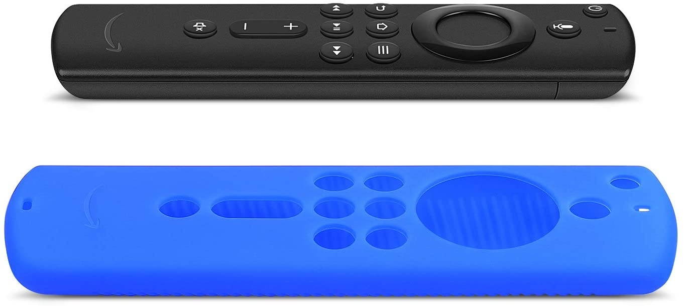 TNP Silicone Remote Protective Case Cover Skin for Fire TV Stick 4K/ Fire TV Cube/Fire TV (3rd Gen) Compatible with All New 2nd Gen Alexa Voice Remote Control, Anti-Slip Water-Resistant, Blue