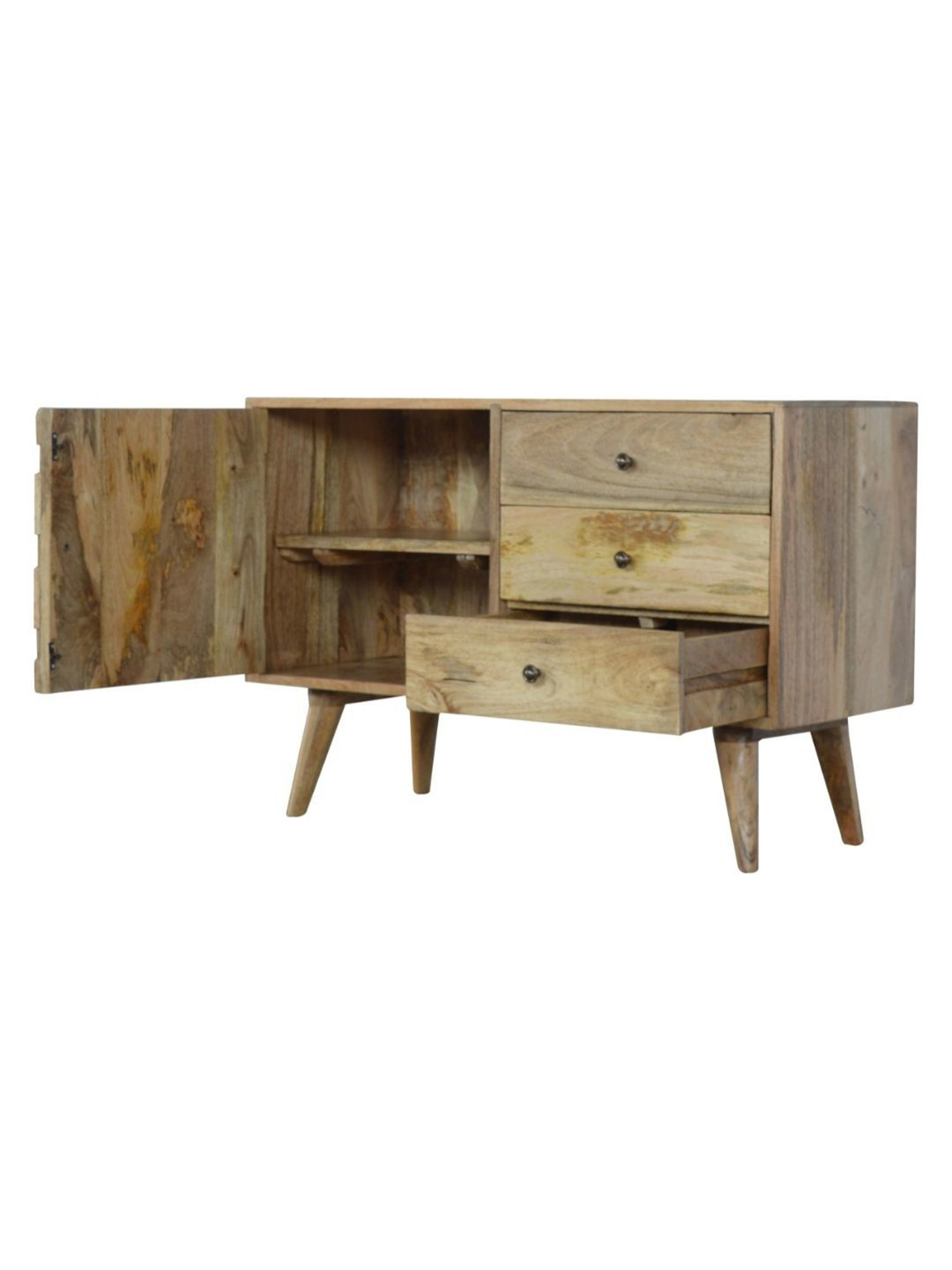 Artisan Furniture Brown Pineapple Carved Sideboard (Natural Oak-ish Finish)