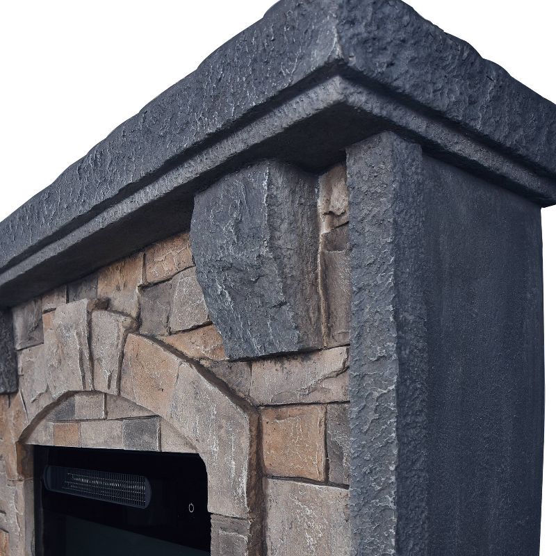 45" Freestanding Electric Fireplace Pewter - Home Essentials