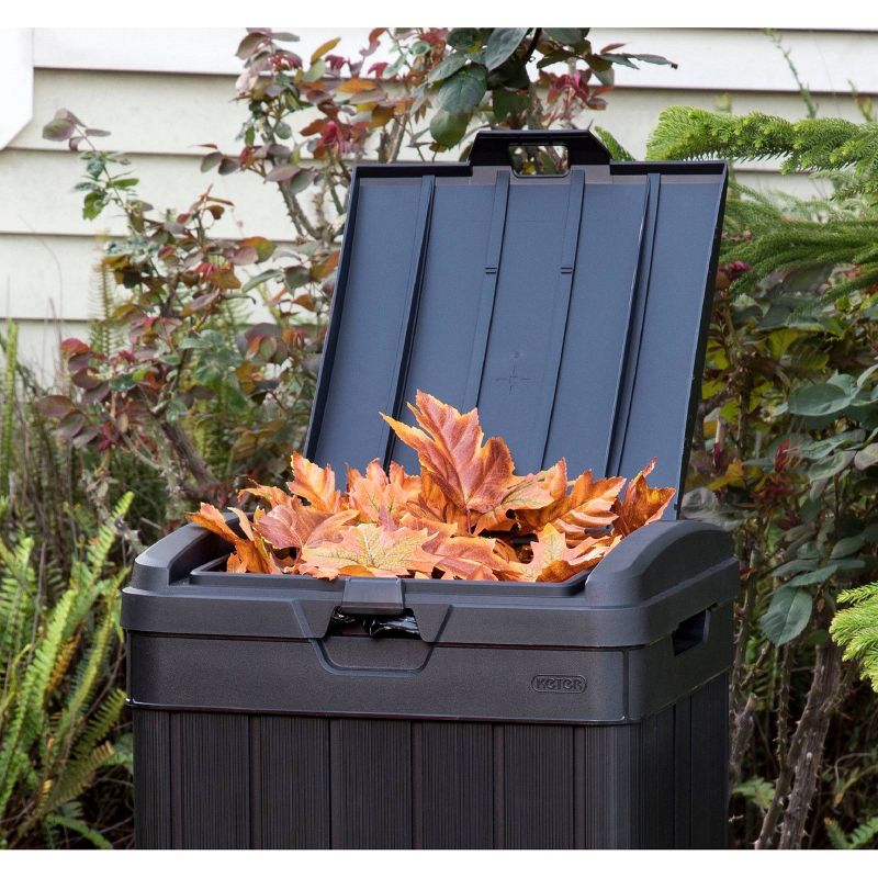 39gal Baltimore Outdoor Resin Trashcan Black - Keter