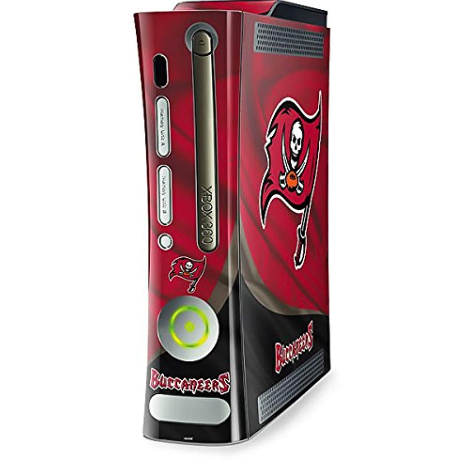 skinit decal gaming skin for xbox 360 (includes hdd) - officially licensed nfl tampa bay buccaneers design