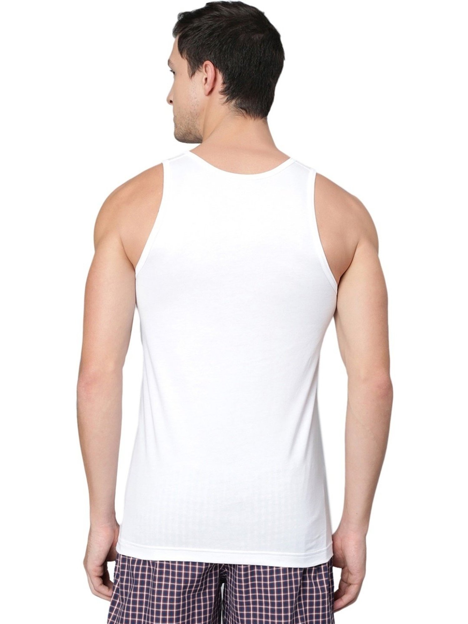 Cantabil Navy Blue Cotton Regular Fit Vest