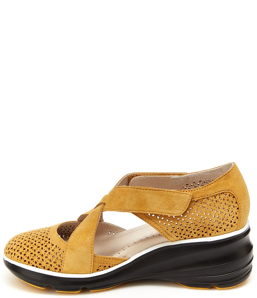 Jambu Belize Cross-Band Wedge Slip-Ons