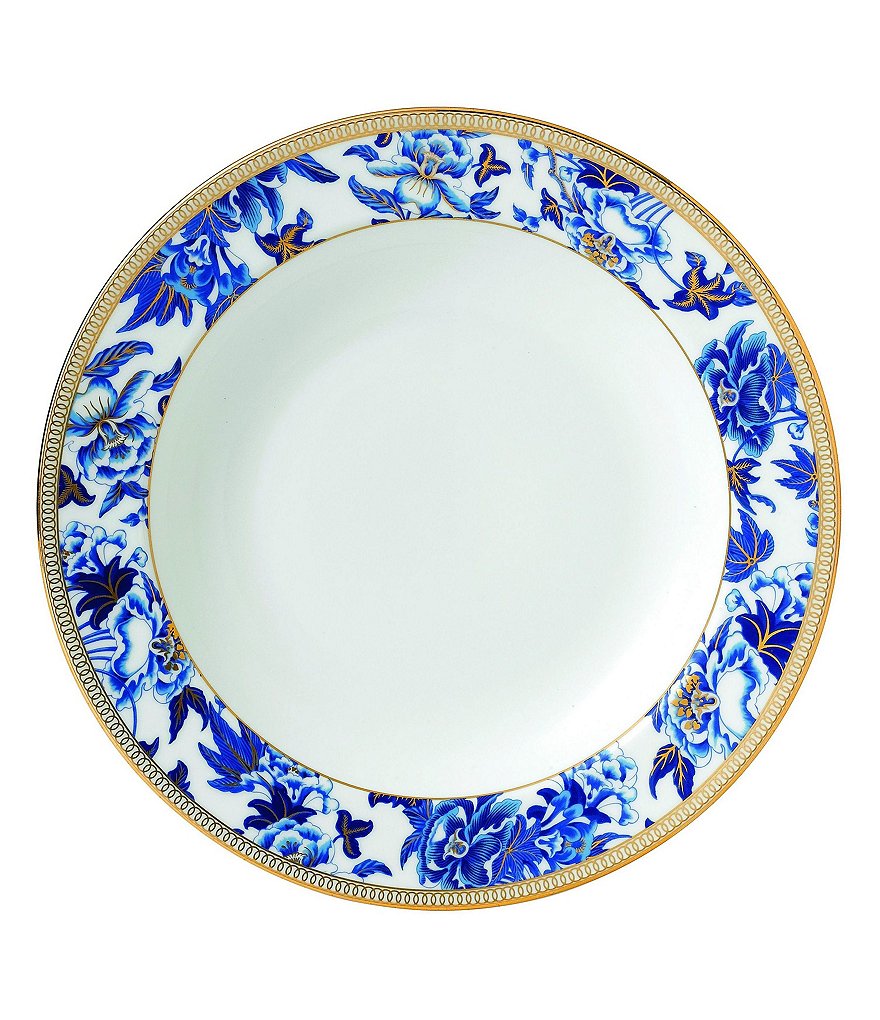 Wedgwood Hisbiscus Bone China Rim Soup Bowl
