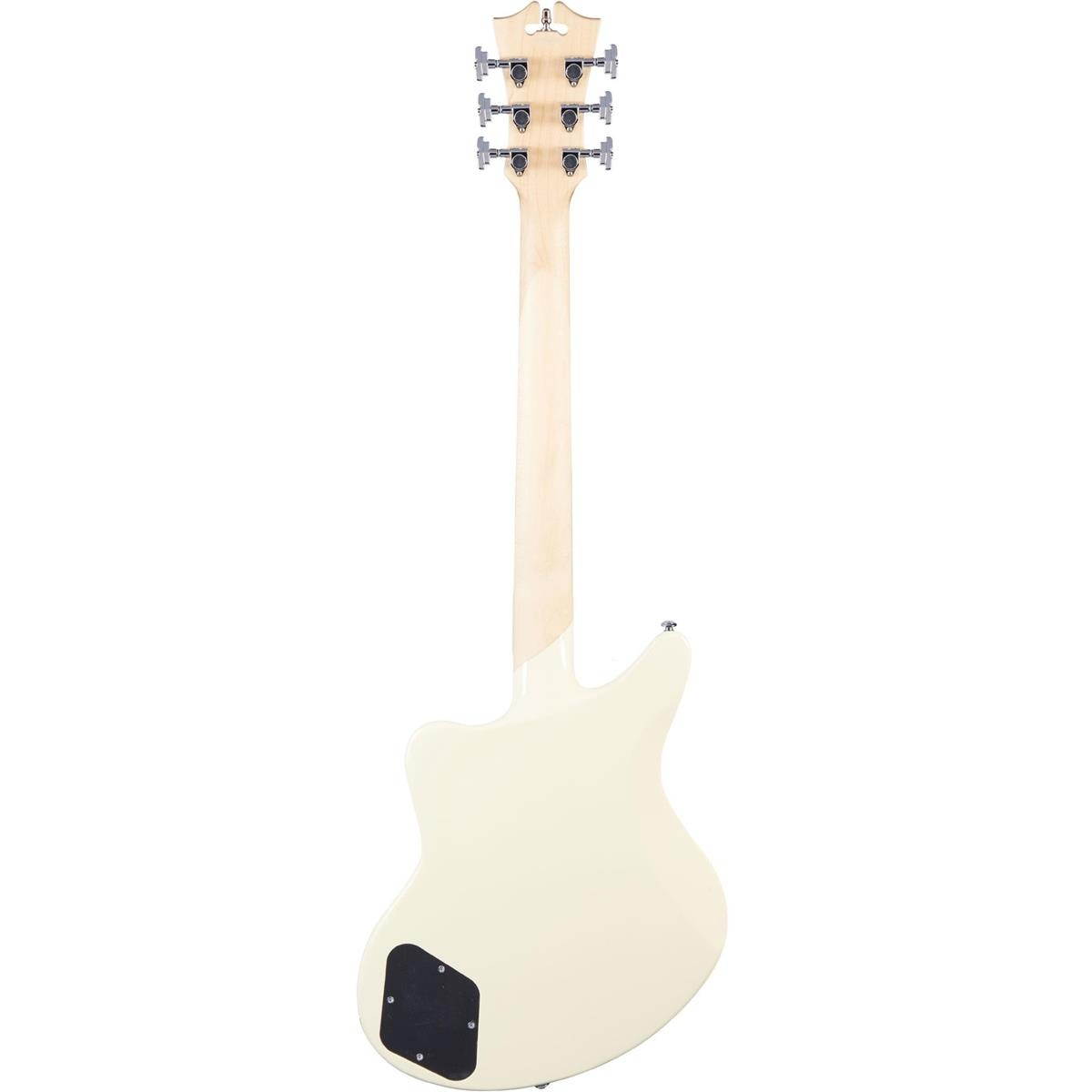 D'Angelico Guitars Premier Bedford Offset Electric Guitar, Antique White