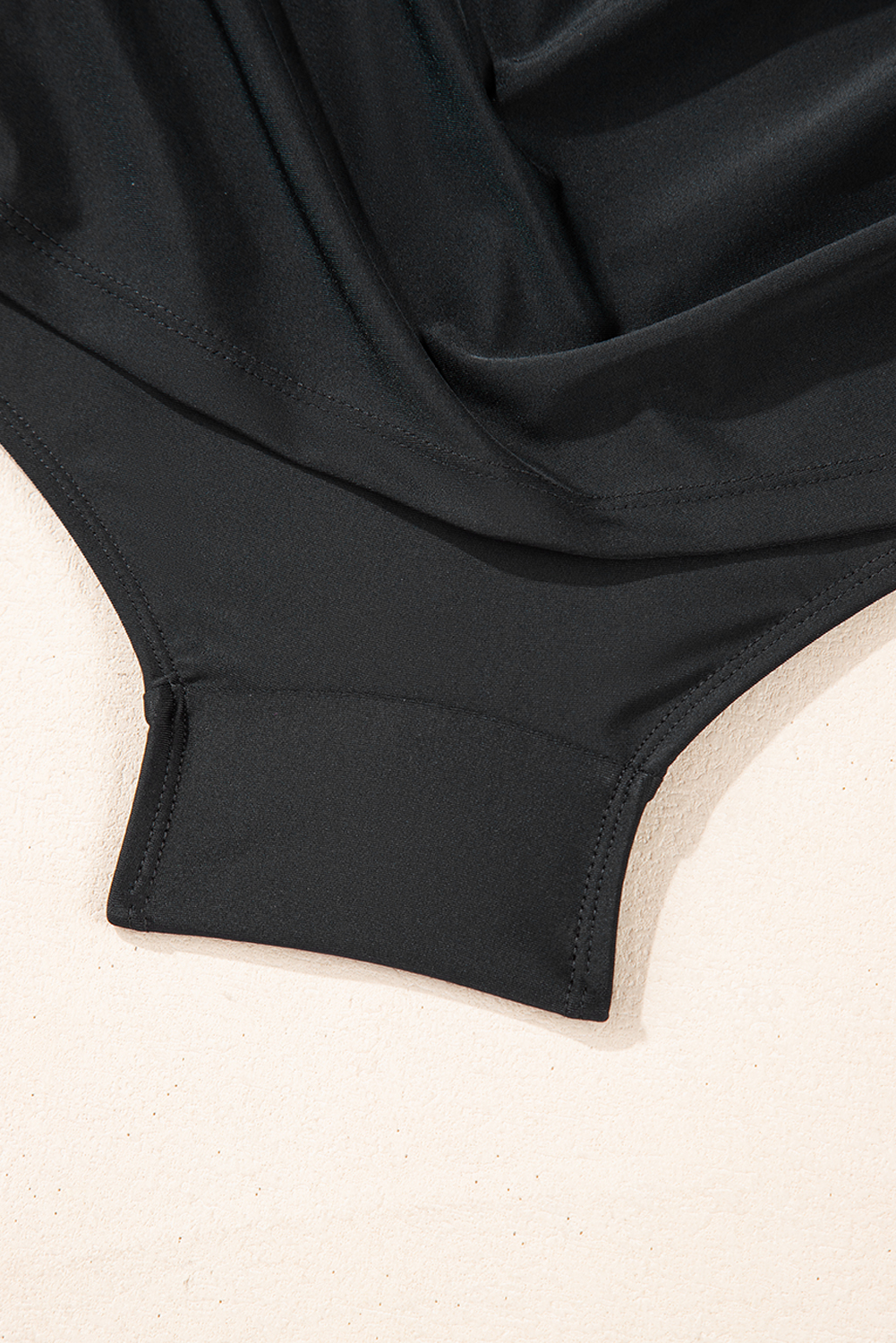 Black Plant Print Zip Front Half Sleeve One Piece Swimsuit