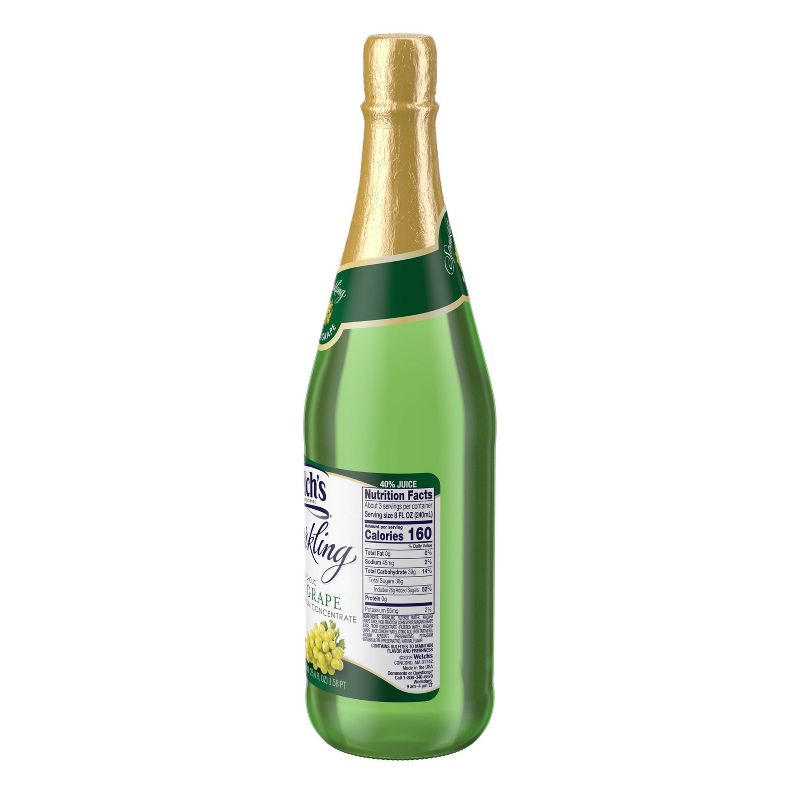 Welch's Sparkling White Grape Juice - 25.4 fl oz Glass Bottles