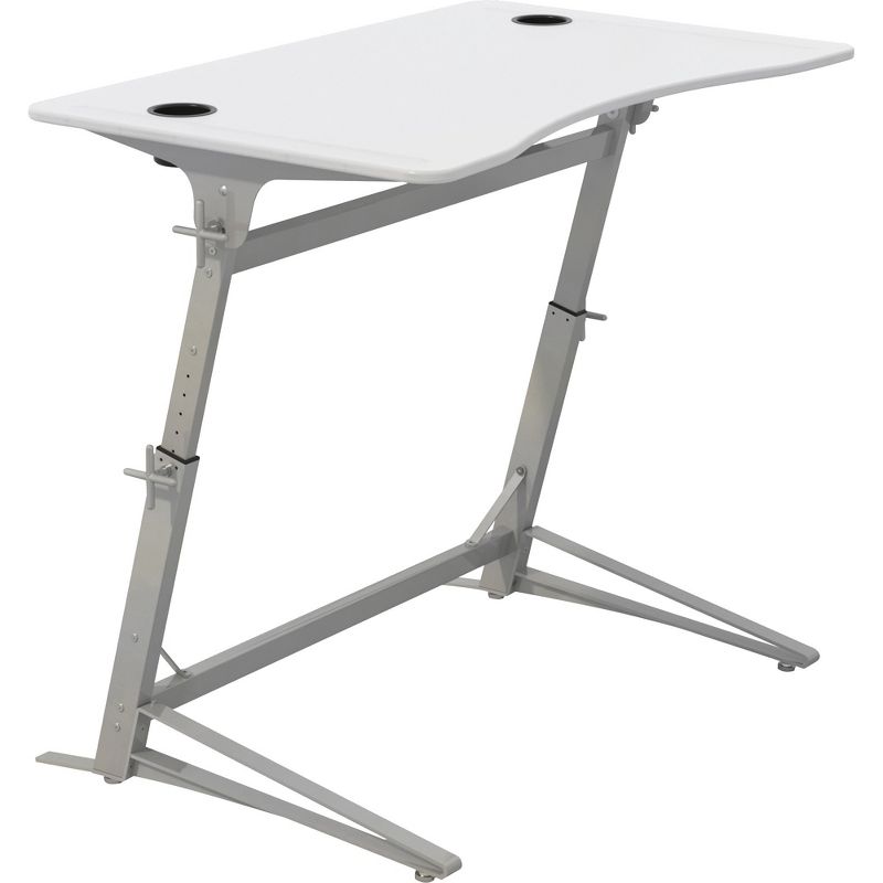 Safco Standing Desk w/2 Cup Holders 47-1/4"x31-3/4"x36"-42" WE 1959WH