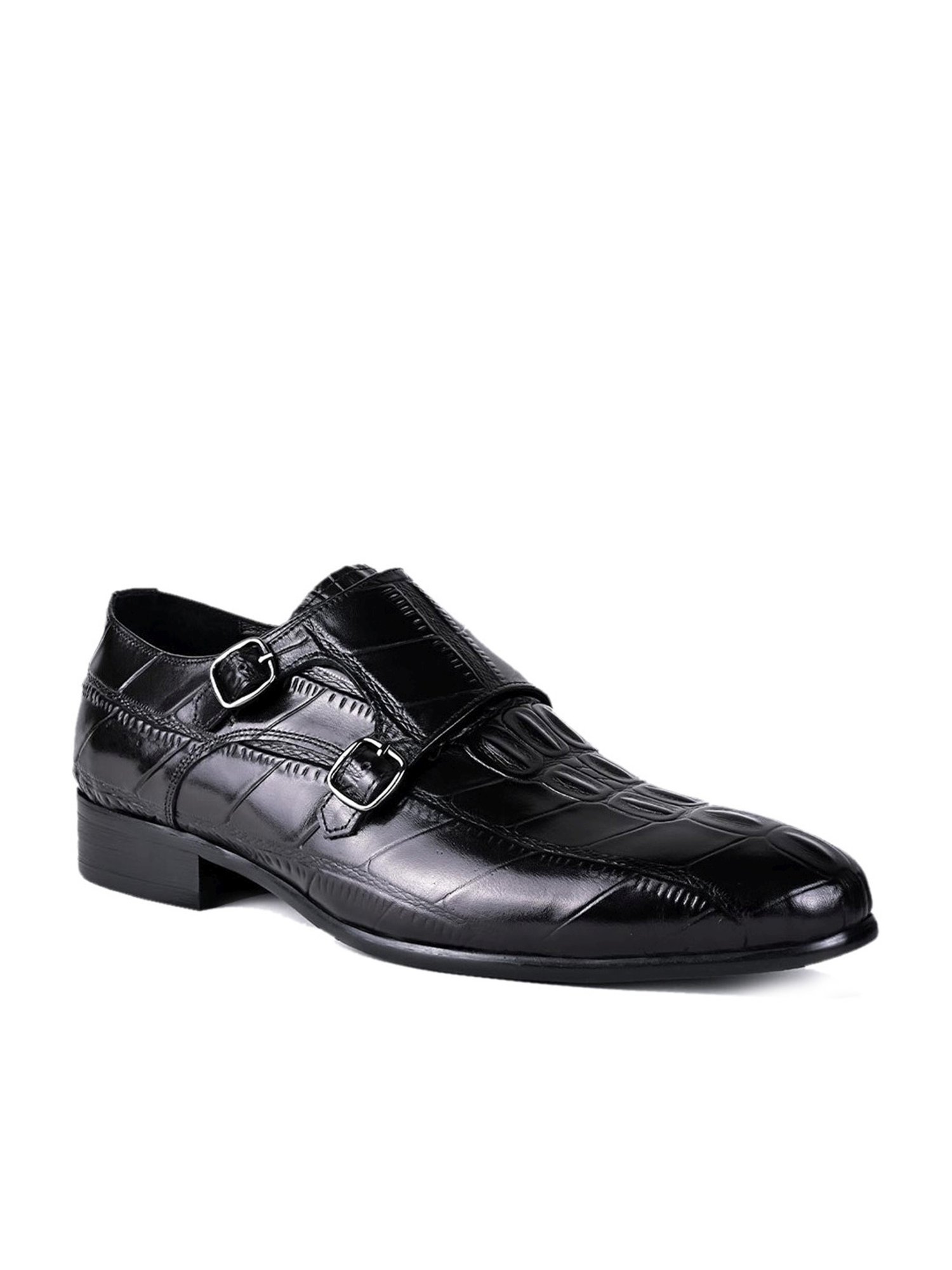 Cobblerz Men's Black Monk Shoes