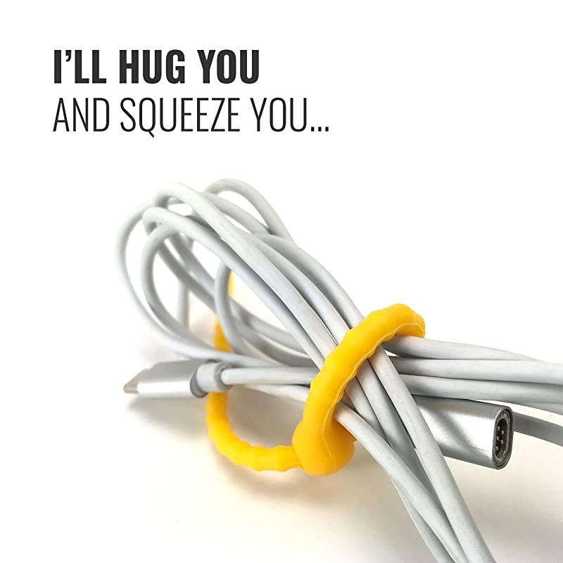 Silicone Cable Twist Ties Organizer Perfect for Cord Management, Electronics Wire Strips, Kitchen, Garden Rubber Wraps and Gear Zip Tie Straps (7 inches) 30-Pack - Blue