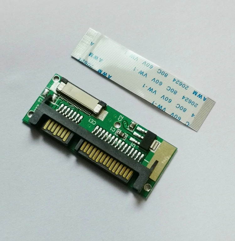 1.8" ZIF/LIF CE HDD Hard Disk Drive SSD to 7+15 22 Pin SATA Adapter Converter