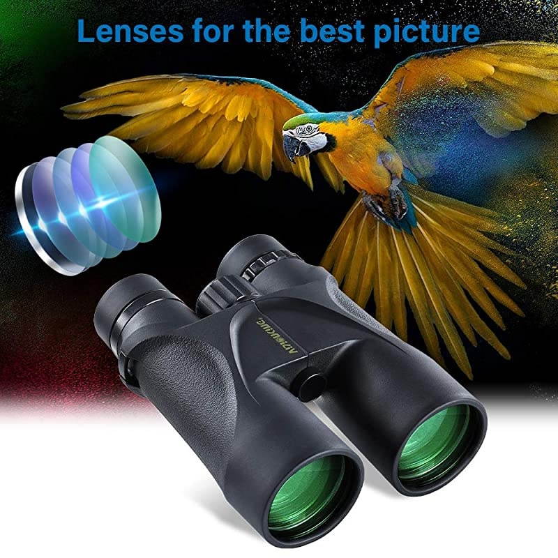 Binoculars for Adults, HD Professional IPX7 Waterproof Durable & Clear BAK4 Prism FMC Lenses Night Vision Binoculars for Hunting, Travel, Wildlife, Outdoor Hiking