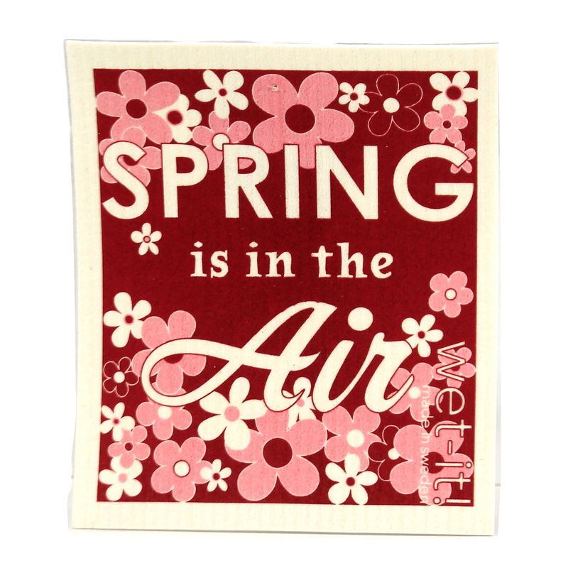 Swedish Dish Cloth 7.75" Spring Flowers Set Absorbent Cleaning Cloth Rabbit Tree  -  Dish Cloth
