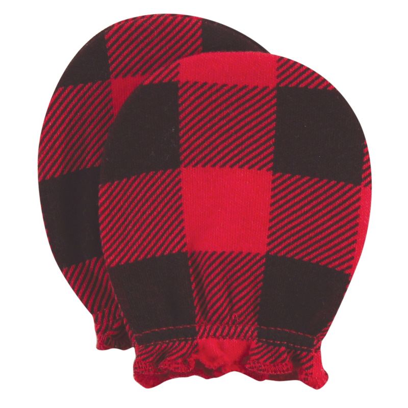 Hudson Baby Infant Boy Cotton Scratch Mittens, Moose, 0-6 Months