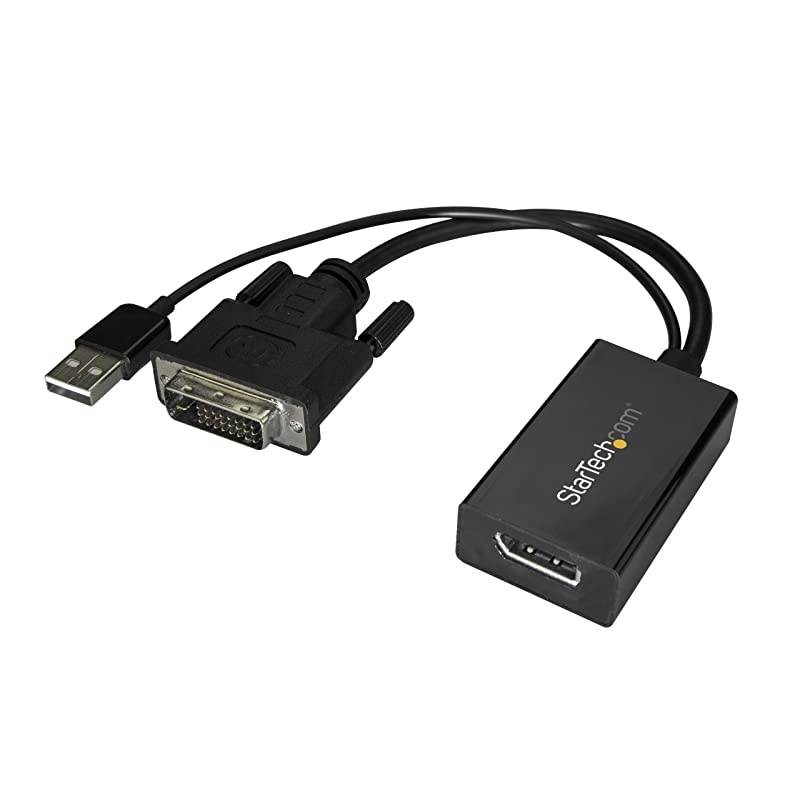 com DVI to DisplayPort Adapter - USB Power - 1920 x 1200 - DVI to DisplayPort Converter - Video Adapter - DVI-D to DP (DVI2DP2)