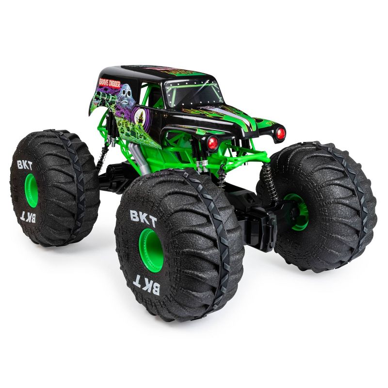 Monster Jam Official Mega Grave Digger All-Terrain Remote Control Monster Truck with Lights - 1:6 Scale