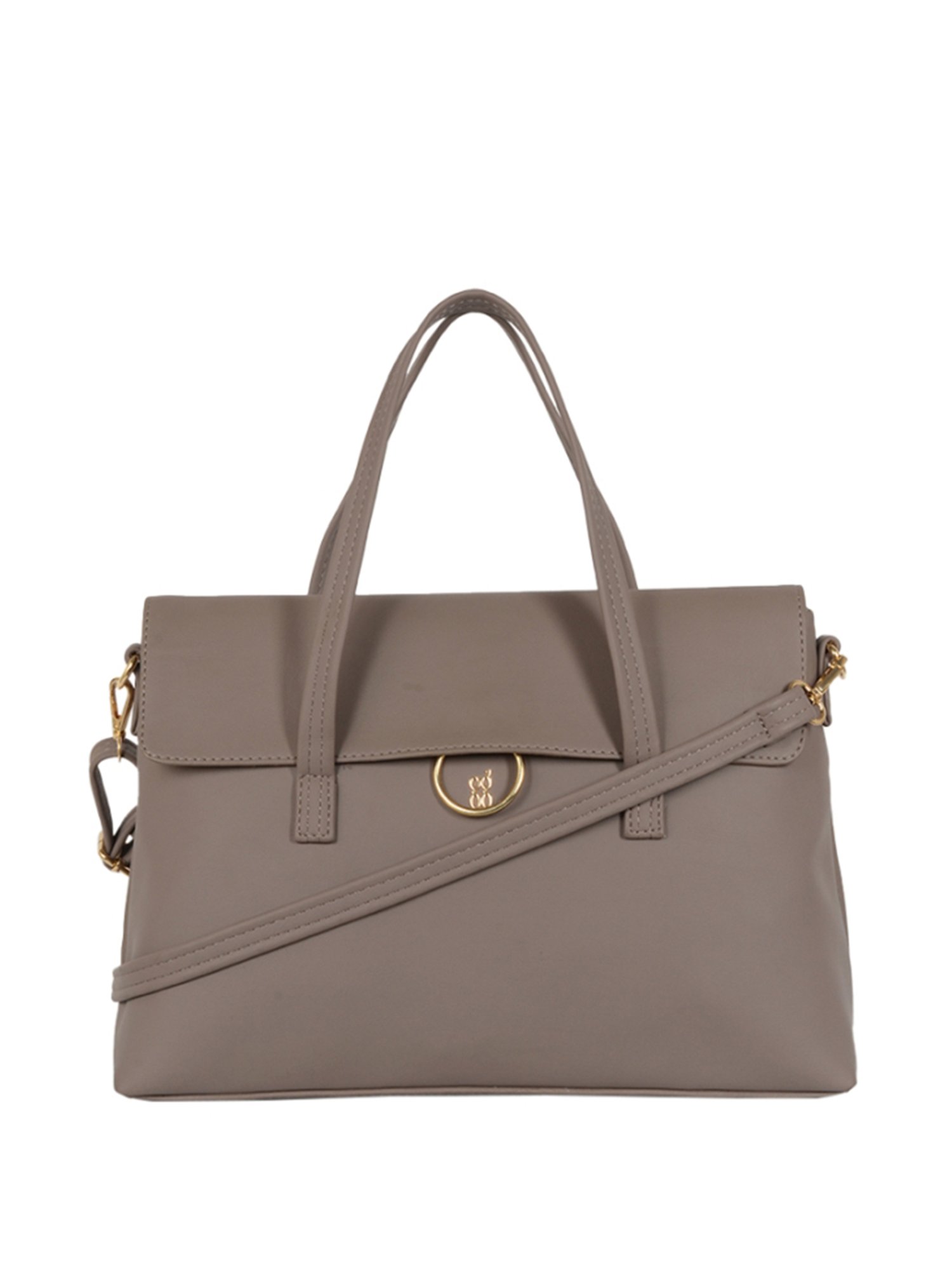 Baggit Brown Solid Medium Handbag