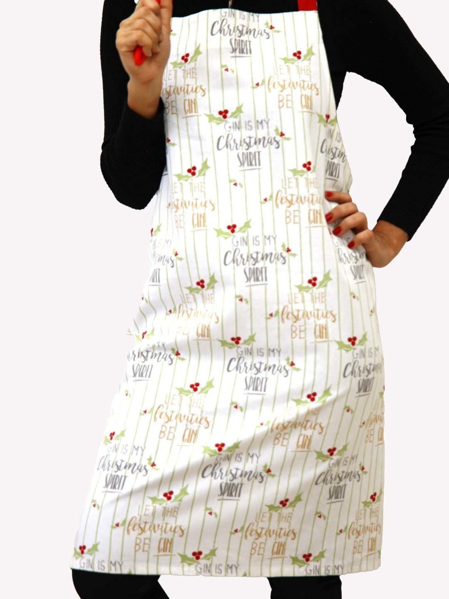Ariana White Cotton Kitchen Apron