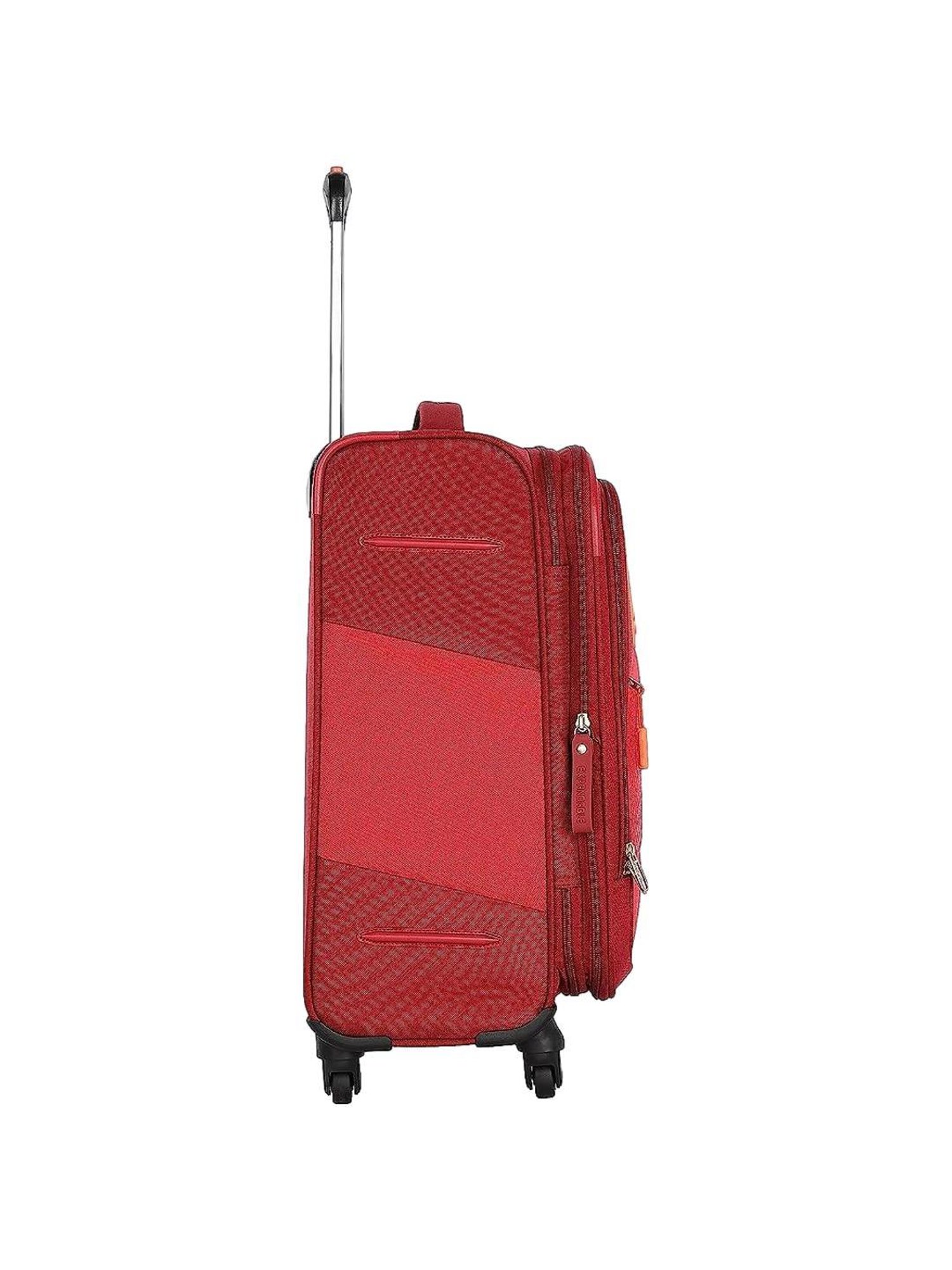 American Tourister Spruce Red Textured Soft Cabin Trolley Bag - 59 cm